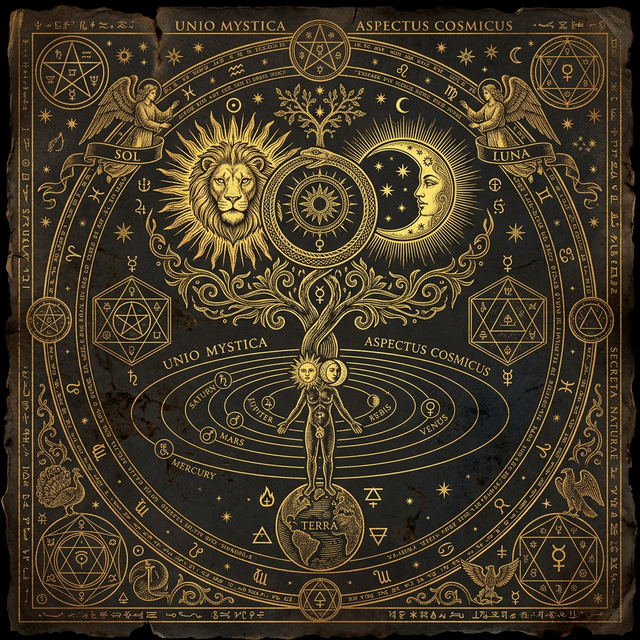 Alchemical transformation diagram illustrating stages of spiritual and material change