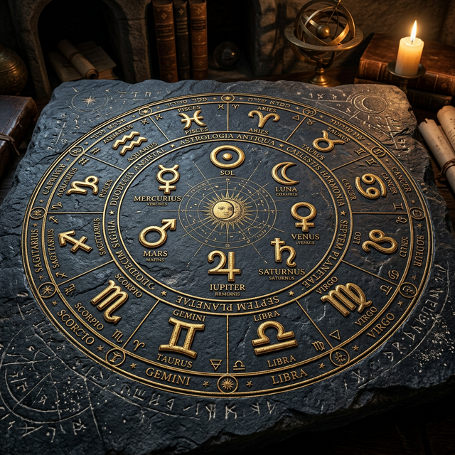 Symbolic diagram representing mathematical harmony in ancient cosmology