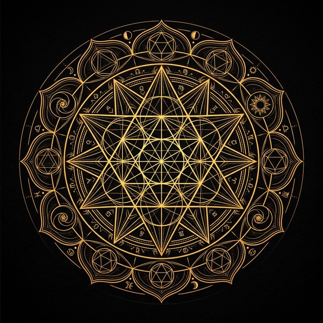Sacred geometry cosmology diagram illustrating universal patterns